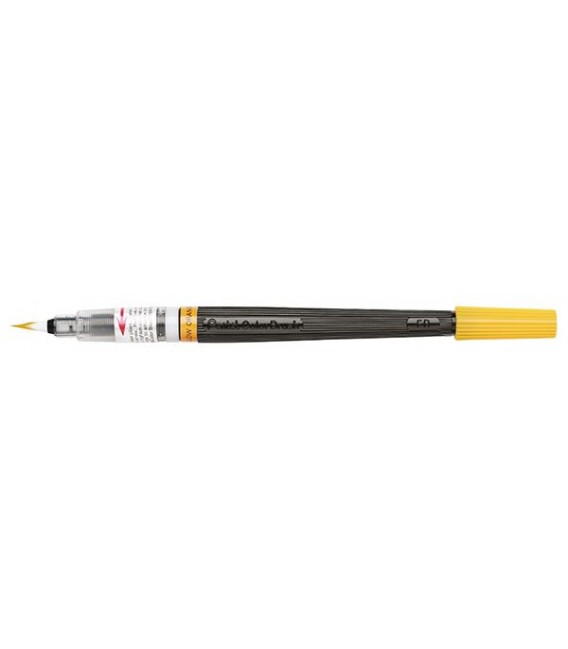 16) Marcador Pincel Pentel Colour Brush GFL-140 Amarelo Laranja