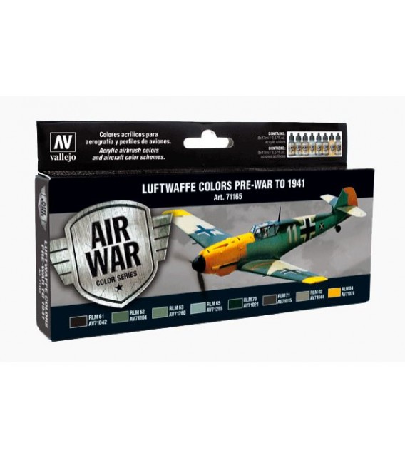 Set Vallejo Model Air 8 u. (17 ml.) Luftwaffe Pre-War to 1941