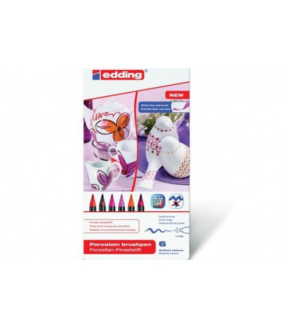 Set 6 pennarelli Edding 4200 per porcellana - Toni Rossi