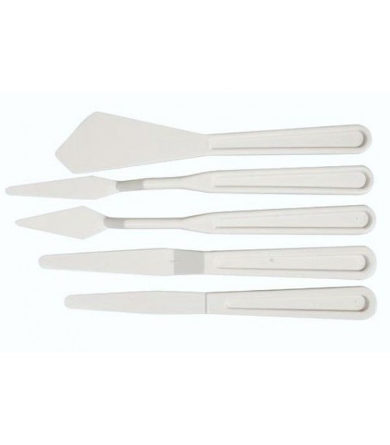 5 Pcs. Plastic Painting Knives Set
