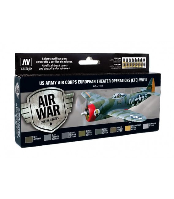 Set Vallejo Model Air 8u. 17 ml. US Army Air Corps ETO WWII