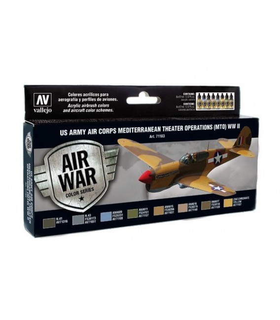 Set Vallejo Model Air 8u. 17 ml. US Army Air Corps MTO WWII
