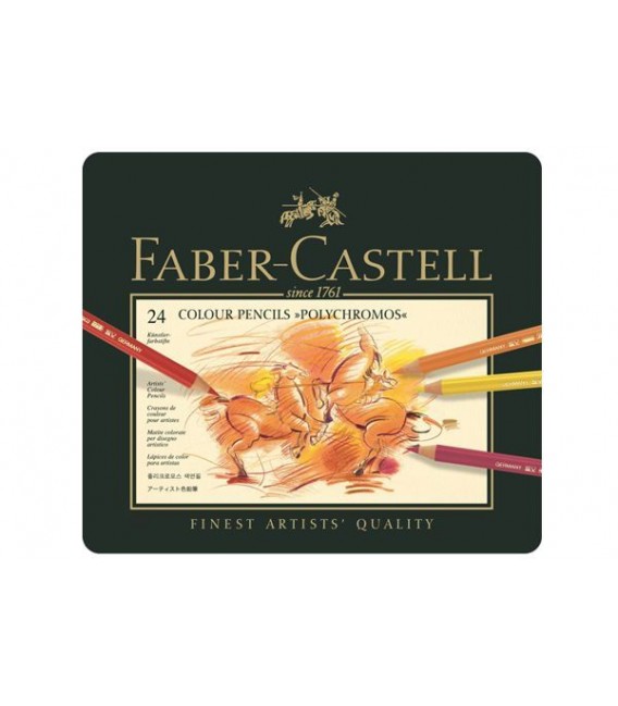 Polychromos Faber-Castell 24 Pencils Metal Box