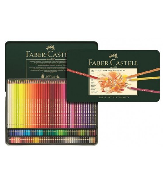 Boite metal 120 crayons Polychromos Faber-Castell