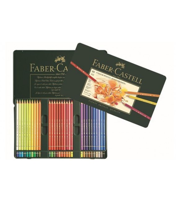 Boite metal 60 crayons Polychromos Faber-Castell