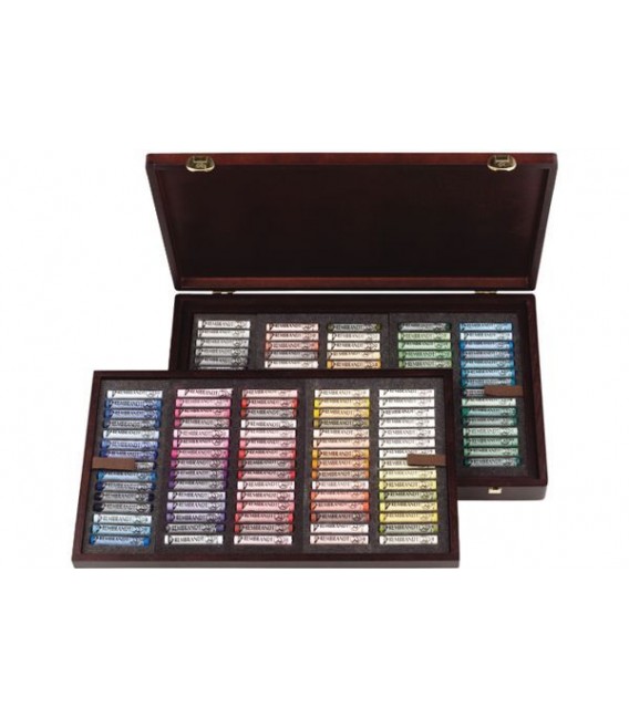 Coffret bois 150 pastels entiers Rembrandt Master 150