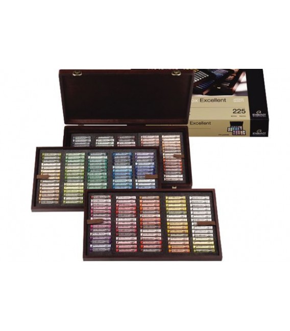 Caixa fusta 225 pastels sencers Rembrandt Excellent 225