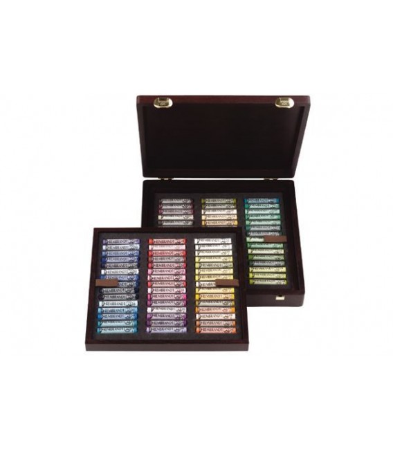 Caixa fusta 90 pastels sencers Rembrandt Proffessional 90L