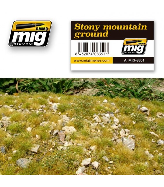 Suolo di montagna pietroso AMMO Mig Jimenez.