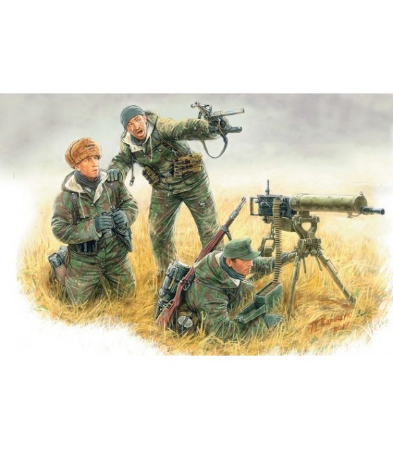German Machinegun Crew, Eastern front, Kurland 1944 - 3526
