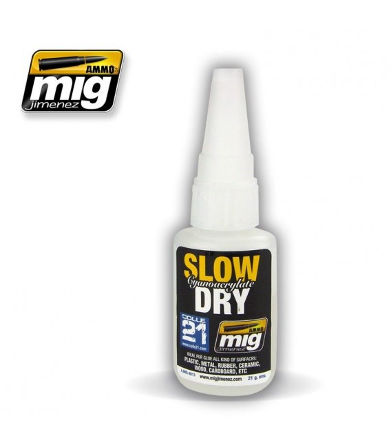 Adesivo para modelismo SLOW DRY CYANOACRYLATE AMMO MIG-8013