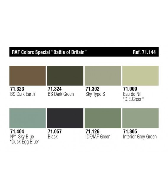 Set Vallejo Model Air 8u. 17 ml. RAF Colors"Battle of Britain"