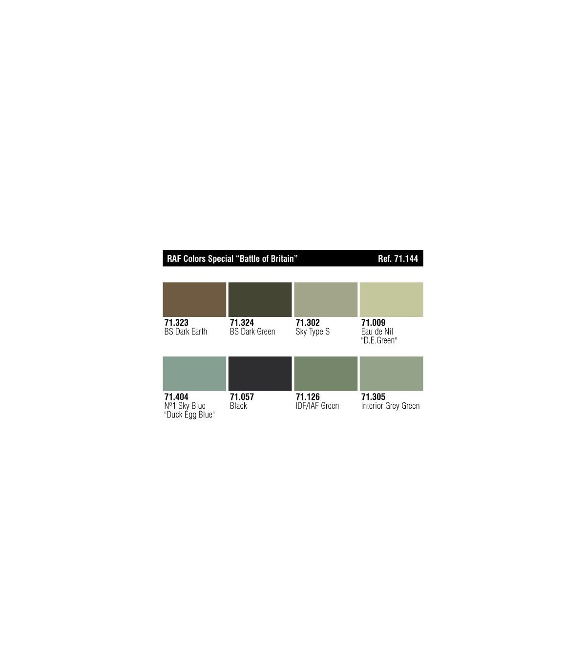 Vallejo Kit Peinture Modélisme – RAF & FAA Special Battle Of Britain WWII – Couleurs Historiques Acryliques