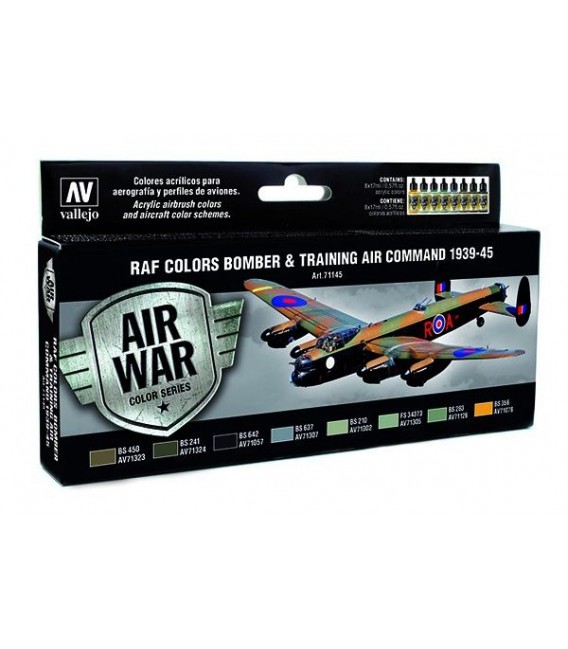 Set Vallejo Model Air 8u. 17 ml. RAF Colors Bomber & Training