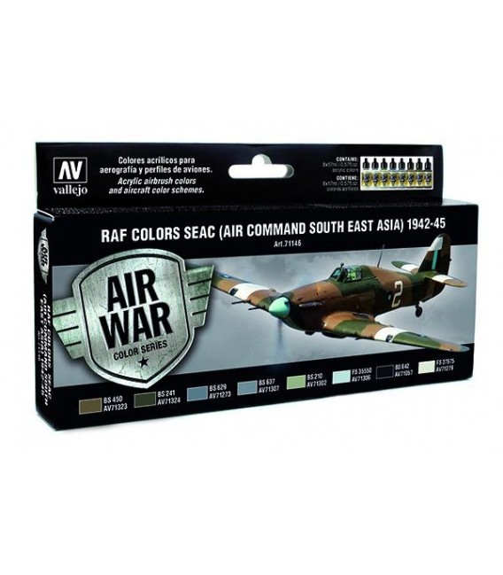 Set Vallejo Model Air 8u. 17 ml. RAF Colors SEAC 1942-1945