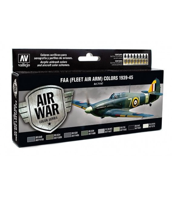 Set Vallejo Model Air 8u. 17 ml. FAA (FLEET AIR ARM)1939-1945