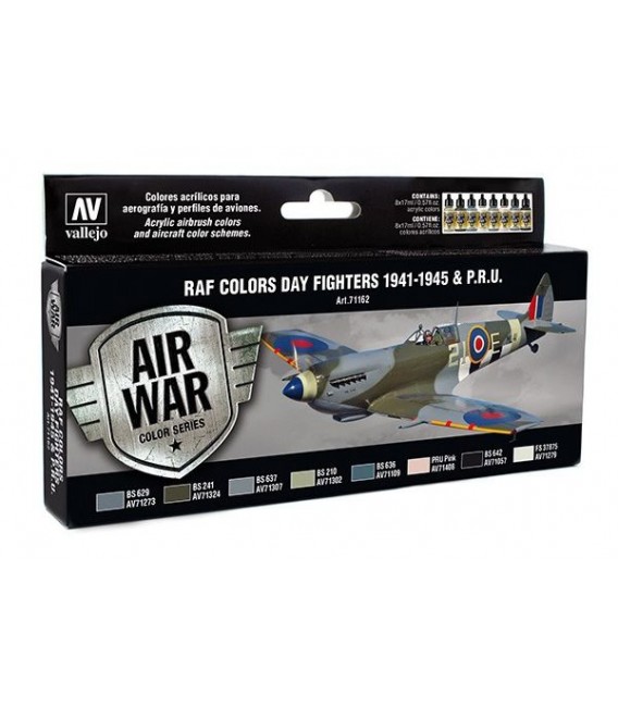 Set Vallejo Model Air 8u. 17 ml. RAF Colors Day Fighters 1941-45