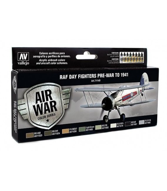 Set Vallejo Model Air 8u.17 ml. RAF Day Fighters Pre-War to 1941