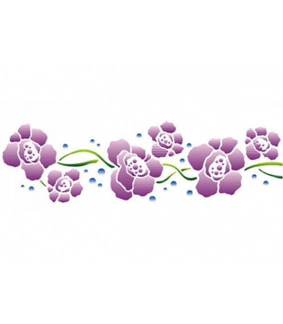Plantillas - Stencils 60x7 Poppies KSE89