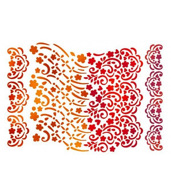 Stencils 21x29,7 Flowery lace KSG213