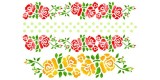 Plantillas - Stencils 21x29,7 Bordure with roses and dots KSG231