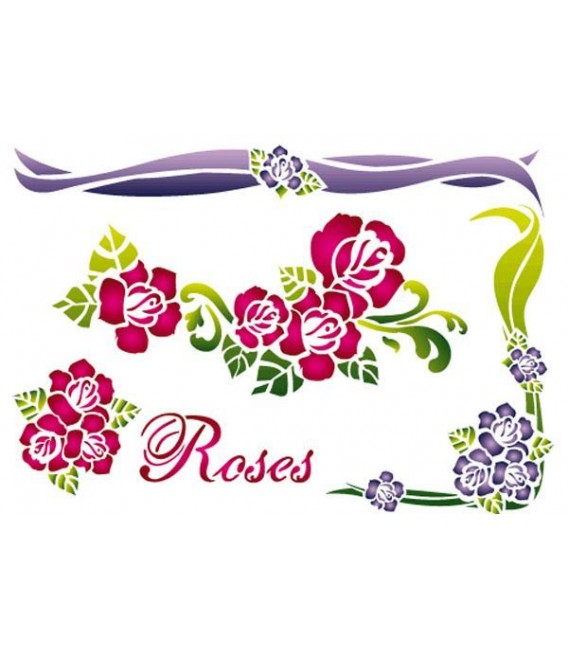 Plantillas - Stencils 21x29,7 Roses KSG277