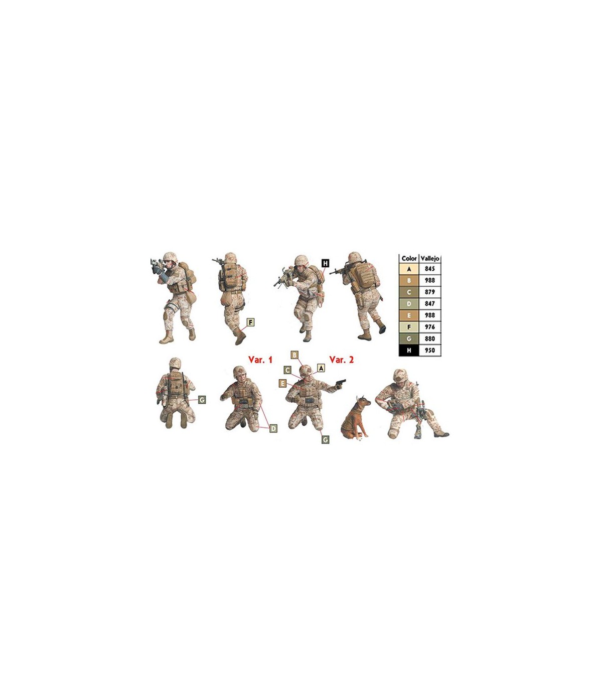 Masterbox 1/35 No Soldier left behind MWD Down # 35181 