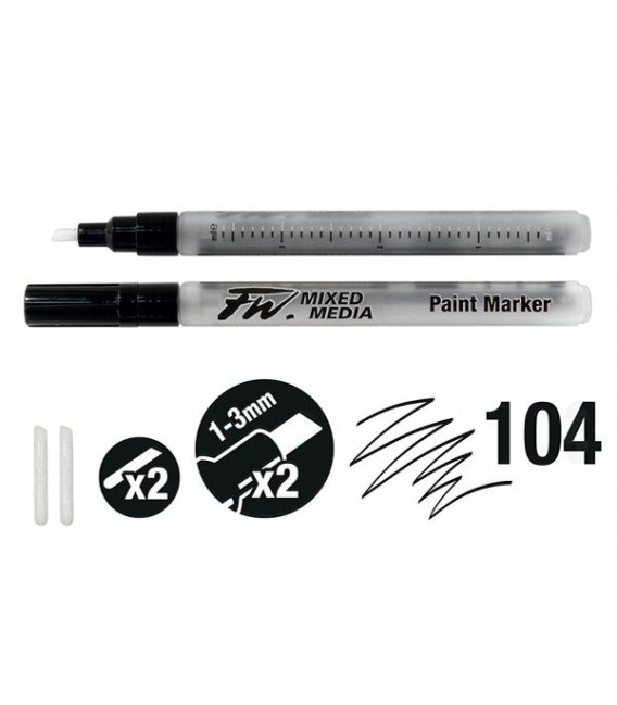 104 (13 mm.) Daler Rowney FW Mixed Media Paint Markers