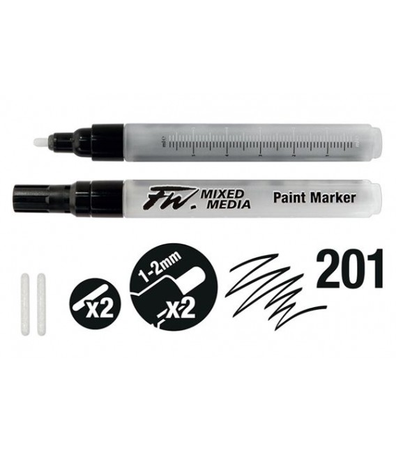201 (1-2 mm.) Daler Rowney FW Mixed Media Paint Markers