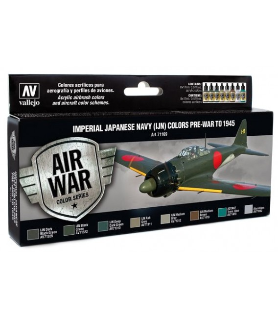 Set Vallejo Model Air 8u. 17 ml. IJN Colors Pre-War to 1945