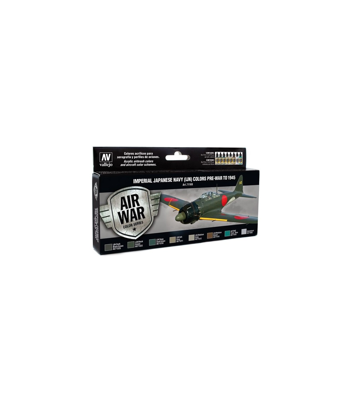 Vallejo Model Air IJN Set 71169 – 8 Couleurs Acryliques Pour Avions Et Maquettes Japonaises