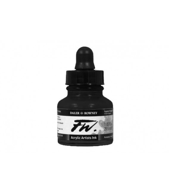 028 Black FW Artists Acrylic Ink Daler Rowney 29.5 ml.