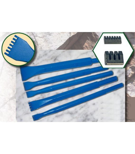 c) Gradim dente plano para escultura de 20 mm. 7 d.