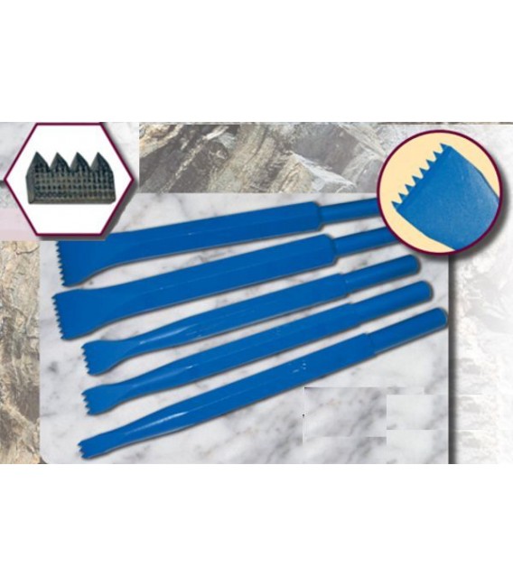 d) Gradine dent americain pour sculpture de 40 mm. 10 d.
