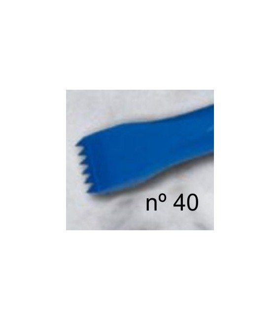 e) Acute teeth chisel 12 mm. 6 t.