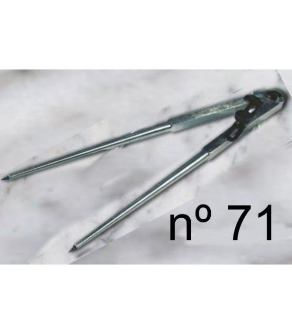 b) Compas pointe carbure pour sculpture 200 mm