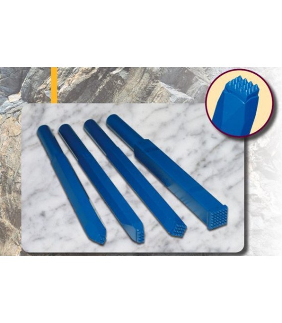 a) Martelina fina para escultura de 12x12 mm. 6x6 d.