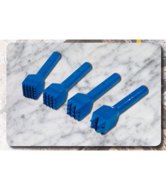 Bujardas de mao para escultura 20x20 mm. 3x3 p.