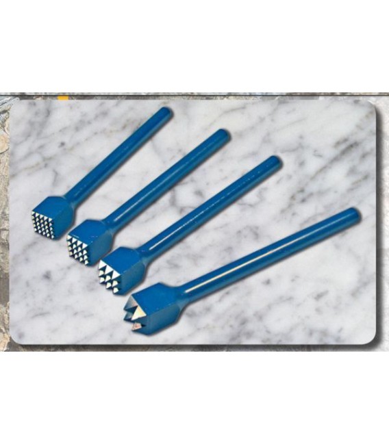 Boucharde carbure long poignee pour sculpture 20x20 mm. 3x3 p.