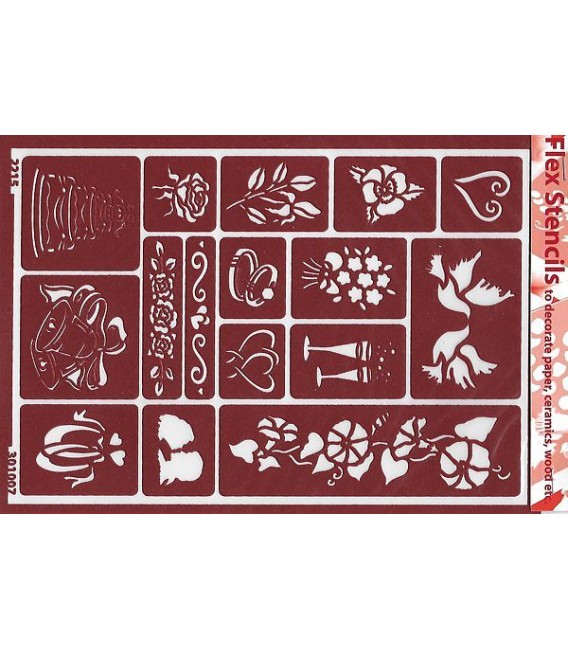 301007 Flex Stencils flexiveis 15 x 21