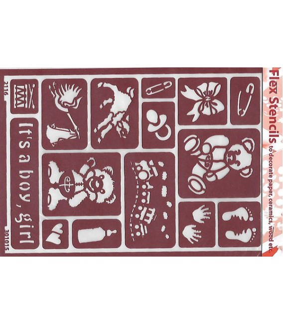 301015 Flex Stencils flexiveis 15 x 21