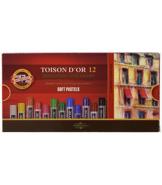 01) Estuche carton 12 Pasteles Secos Toison d'Or Koh-I-Noor 8512