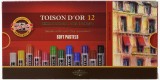01) Boite carton 12 pastels secs Toison d'Or Koh-I-Noor 8512