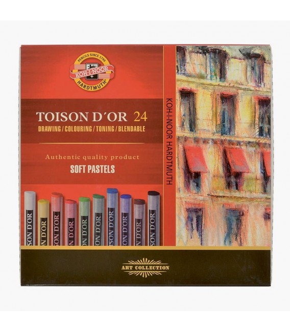 02) Astuccio cartone 24 pastello secco Toison d'Or Koh-I-Noor