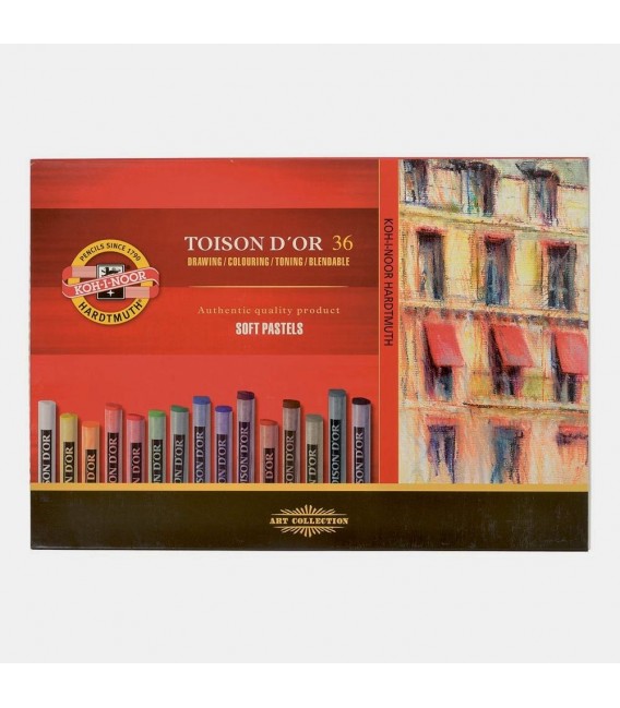 03) Estuche carton 36 Pasteles Secos Toison d'Or Koh-I-Noor 8515