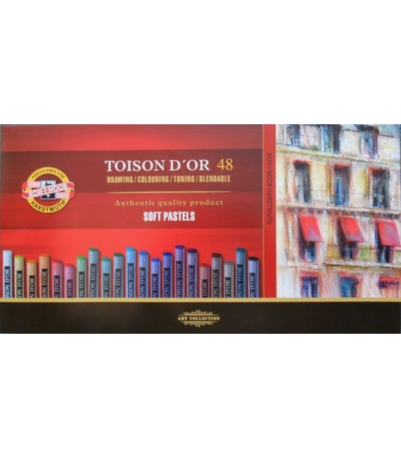 04) Boite carton 48 pastels secs Toison d'Or Koh-I-Noor 8516