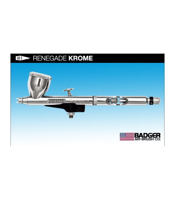 i) Aerographe Badger RENEGADE KROME 2 in 1 (0.21/0.33)