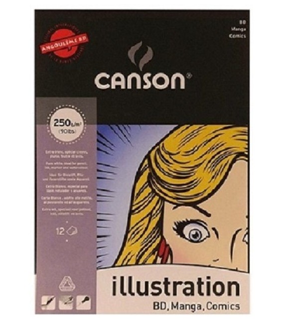 02) Bloc Papel Canson Illustration 12h 250g A3 29,7x42