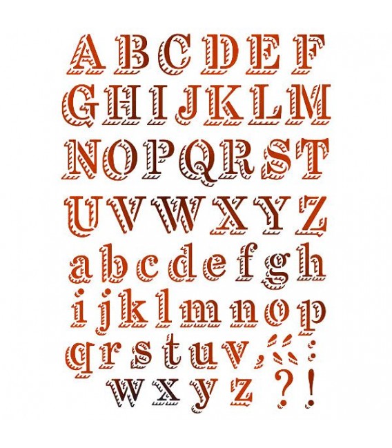 Stencils 21x29,7Chalk alphabet KSG380