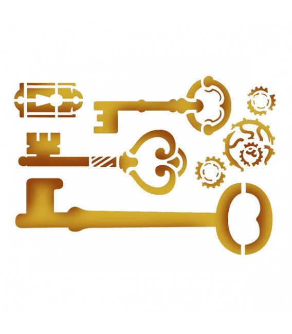 Plantillas - Stencils 15x20 Keys and lock KSD275